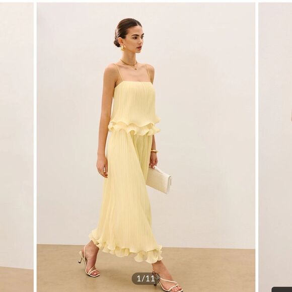 Commense Pleated Layered Ruffle Skirt Set NWT - Picture 1 of 6